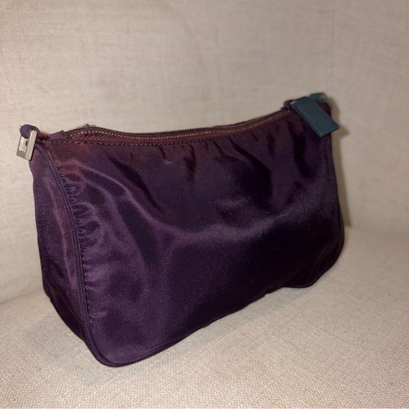 Prada Tessuto Vintage Pouch - Nylon Dark Purple w/ Triangle Logo Plate - Picture 4 of 14